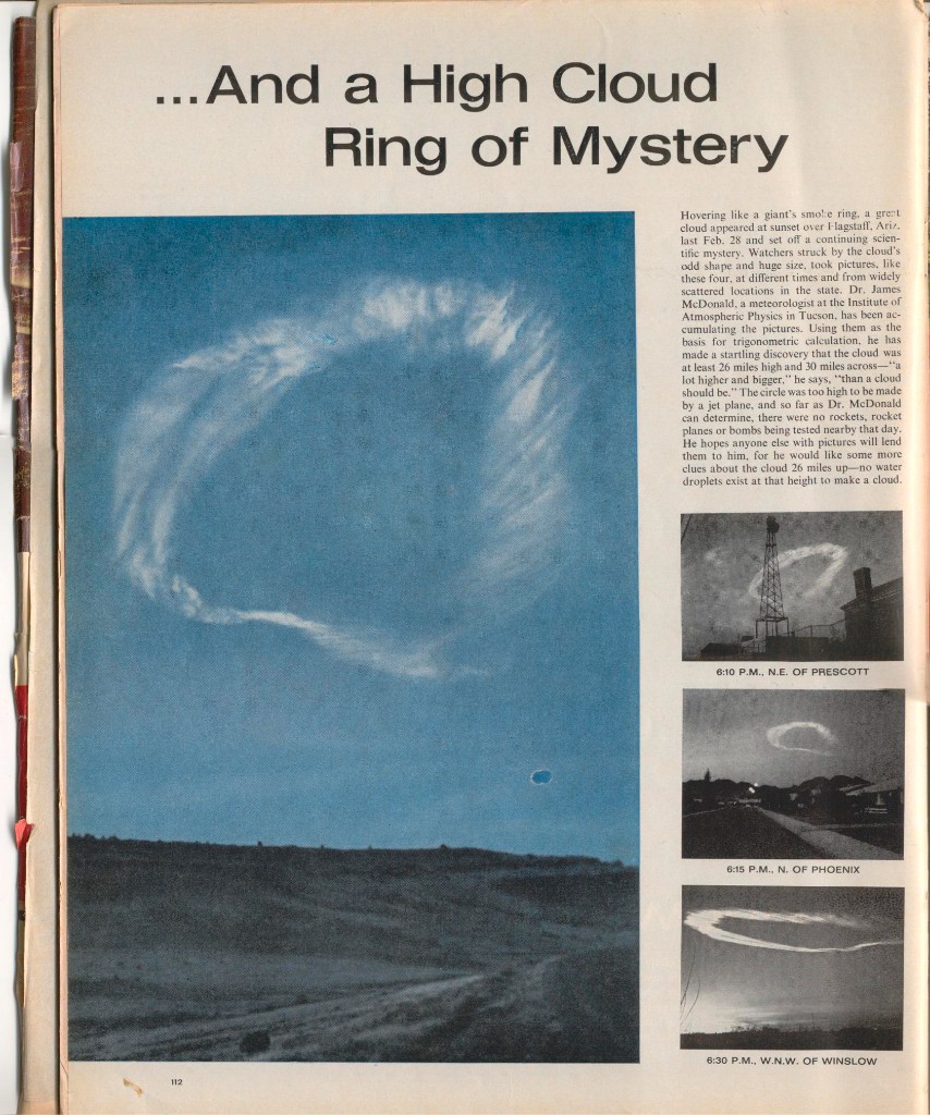 Cloud ring of mystery over Arizona